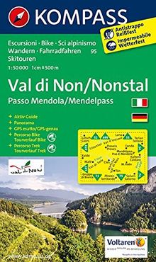 Val di Non - Nonstal: Wanderkarte mit Aktiv Guide, Radrouten und Skitouren. GPS-genau. 1:50000 (KOMPASS-Wanderkarten, Band 95)