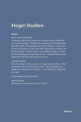 Hegel-Studien Band 4
