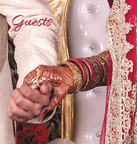 ASIAN Wedding Guest Book (HARDCOVER), For Asian Special Events & Functions, Commemorations, Anniversaries, Parties.: 32 pages/64 sides. BLANK Pages - ... Small floral motif in corner of each page