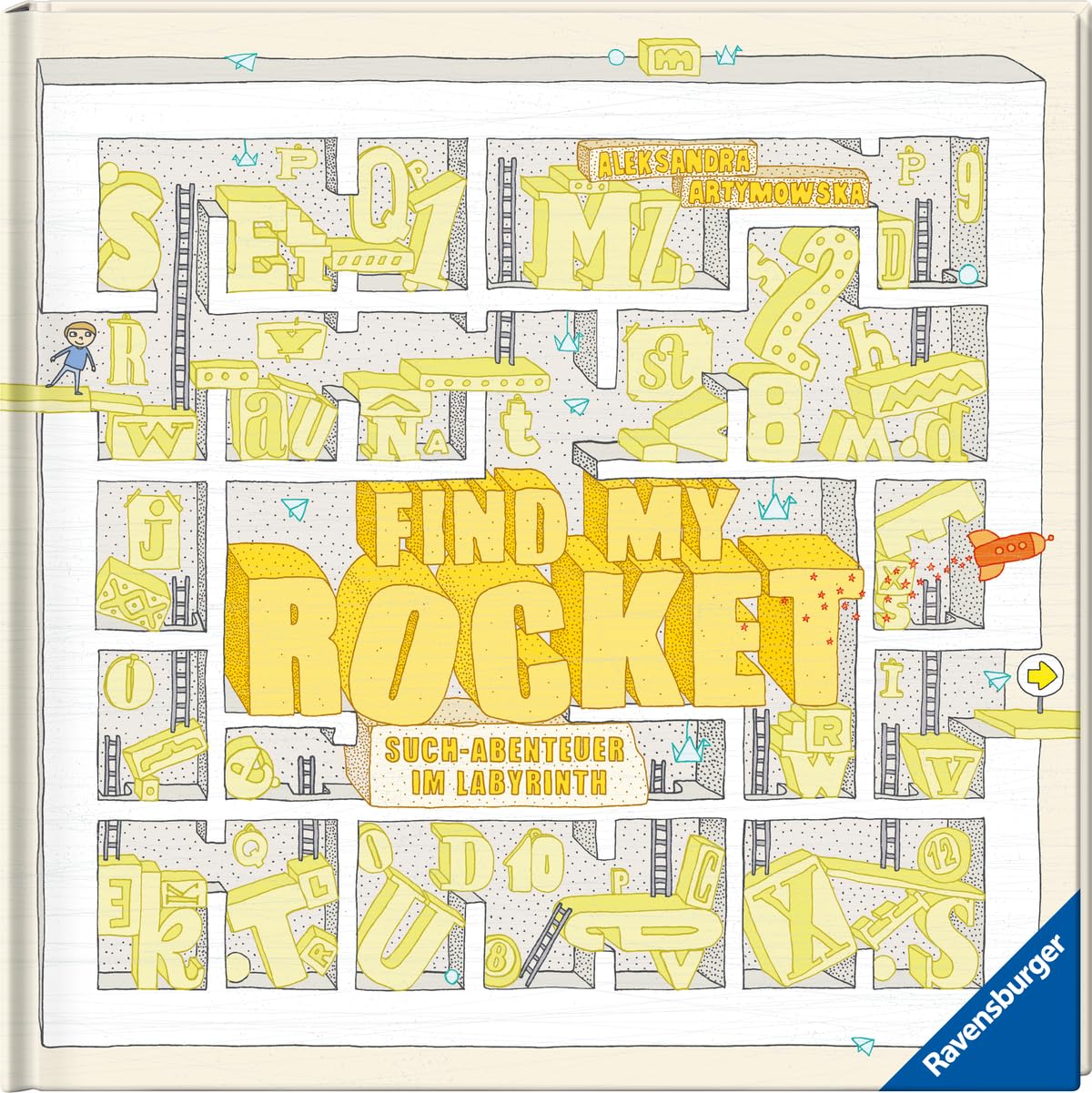 Ravensburger Find My Rocket: Das Such-Abenteuer im Labyrinth, Rätselbuch ab 6 Jahre, 11 Labyrinth Rätsel