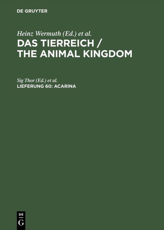 Acarina: Tydeidae, Ereynetidae (Das Tierreich / The Animal Kingdom)