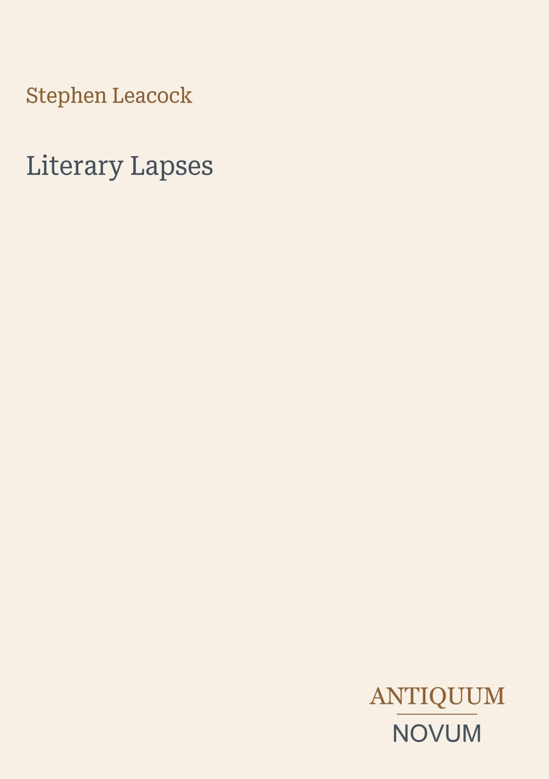 Literary Lapses