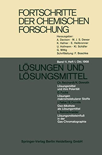 Fortschritte der chemischen Forschung (Topics in Current Chemistry, 11/1)