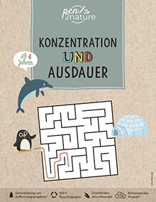 Konzentration und Ausdauer für Kinder ab 4 Jahren: pen2nature: 100% Recyclingpapier • klimaneutrales Produkt • unterstützt Aufforstungsprojekte (pen2nature kids)