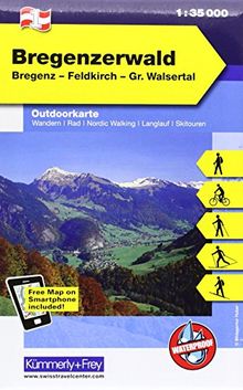 Bregenzerwald: Nr. 01, Outdoorkarte Österreich, 1:35 000 (Kümmerly+Frey Outdoorkarten Österreich)