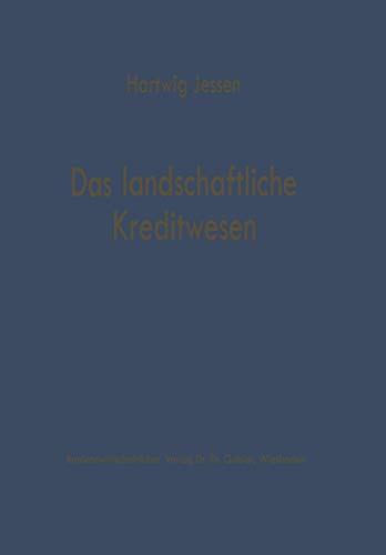 Das Landschaftliche Kreditwesen (German Edition)