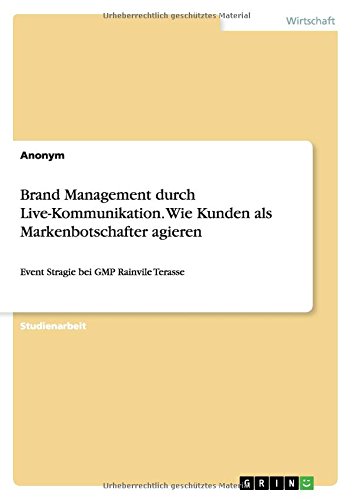 Brand Management durch Live-Kommunikation. Wie Kunden als Markenbotschafter agieren: Event Stragie bei GMP Rainvile Terasse