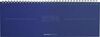 Tisch-Querkalender Papyrus Blau 2024 - Büro-Planer 29,7x10,5 cm - Tisch-Kalender - 1 Woche 2 Seiten - Ringbindung - Alpha Edition