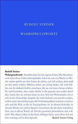 Wahrspruchworte (Rudolf Steiner Gesamtausgabe / Schriften und Vorträge)