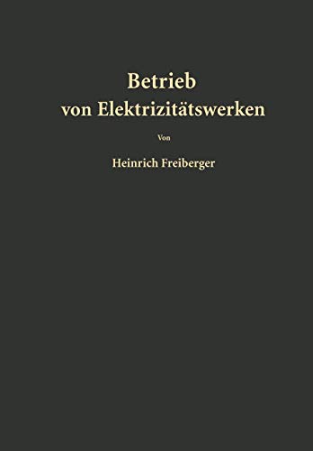Betrieb von Elektrizitätswerken