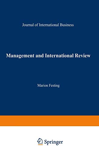 mir, Special Issue, Strategic Issues in International Human Ressource Management: Strategic Issues in International Human Resource Management