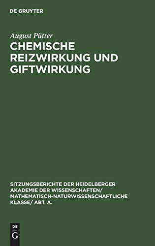 Chemische Reizwirkung und Giftwirkung: Mit einem mathematischen Anhange: Ein Diffusionsproblem (Sitzungsberichte der Heidelberger Akademie der ... Wissenschaften, 1927, 4, Band 1927)