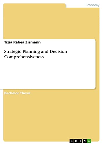 Strategic Planning and Decision Comprehensiveness