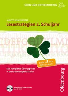 Lesestrategien 2. Schuljahr: Das komplette Übungspaket in drei Schwierigkeitsstufen