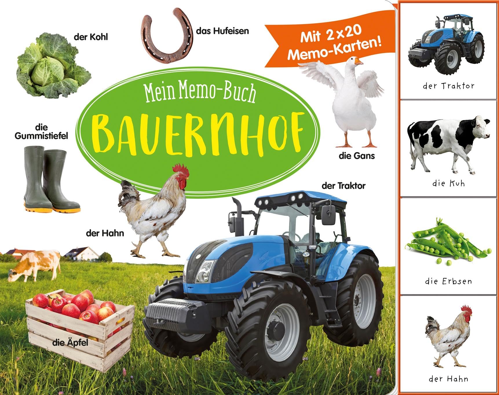 Mein Memo-Buch Bauernhof: Mit 40 Memo-Karten! Für Kinder ab 3 Jahren