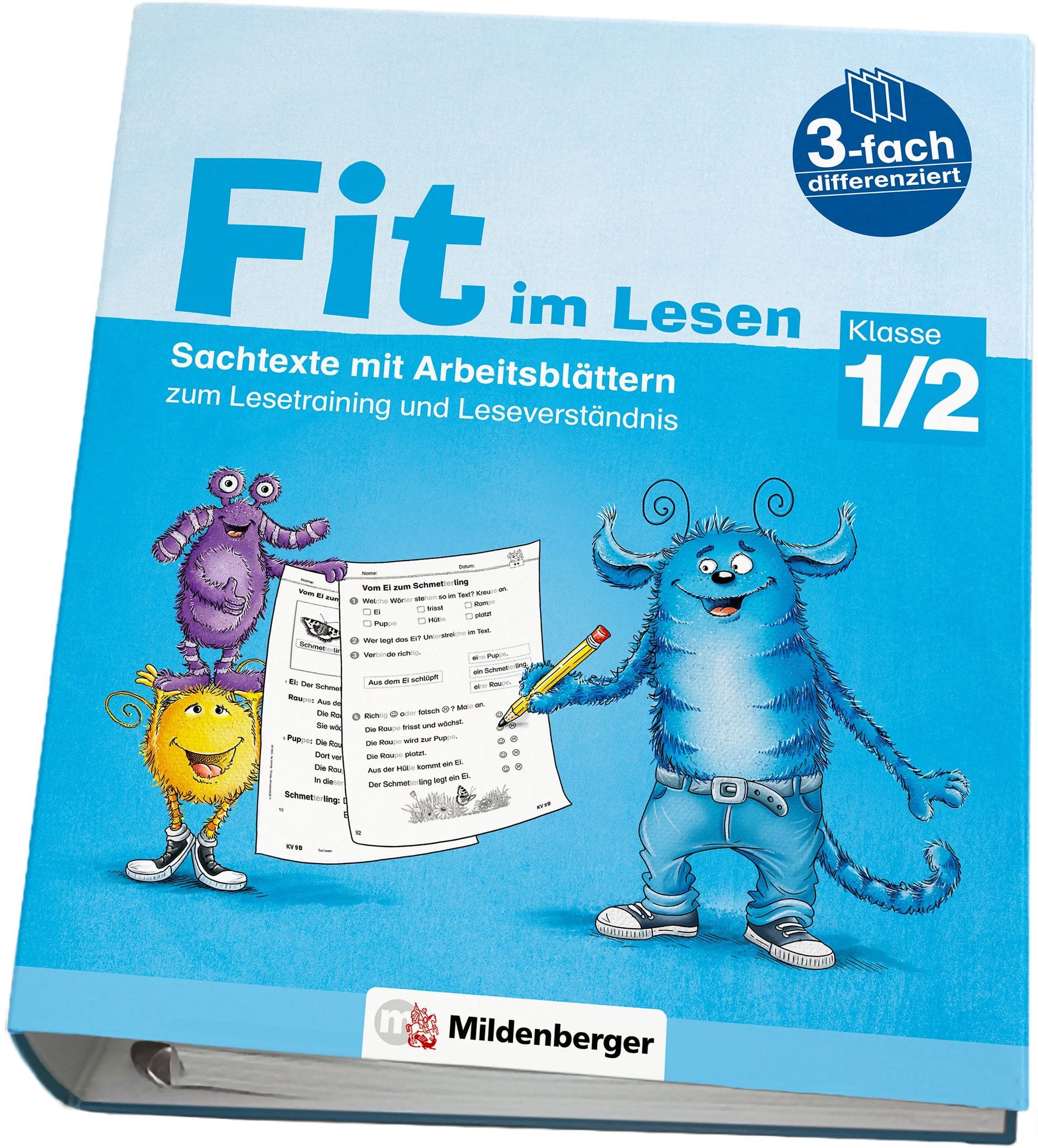 Fit im Lesen – Sachtexte, Klasse 1/2: Sachtexte mit Arbeitsblättern zum