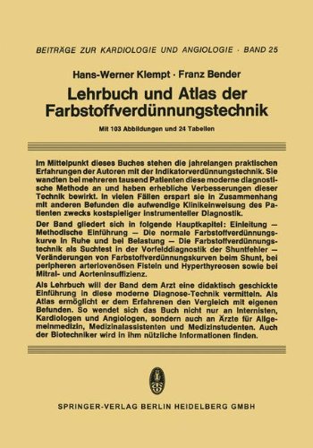 Lehrbuch Und Atlas Der Farbstoffverdünnungstechnik