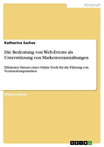 Die Bedeutung von Web-Events als Unterstützung von Markenveranstaltungen: Effizienter Einsatz eines Online-Tools für die Führung von Veranstaltungsmarken