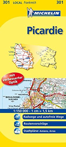 Michelin Picardie: Straßen- und Tourismuskarte