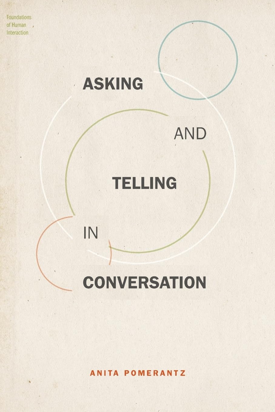 Anita Pomerantz Asking And Telling In Conversation (Foundations Of Human Interaction)