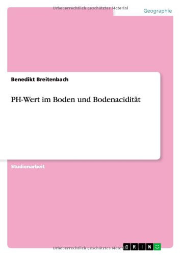 PH-Wert im Boden und Bodenacidität