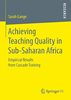 Achieving Teaching Quality in Sub-Saharan Africa: Empirical Results from Cascade Training