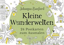 Kleine Wunderwelten: 24 Postkarten zum Ausmalen. Passend zum Buch von Johanna Basford