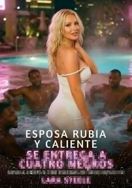 Esposa Rubia y Caliente se Entrega a Cuatro Negros