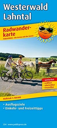 Radwanderkarte Westerwald - Lahntal: Mit Ausflugszielen, Einkehr- und Freizeittipps, reissfest, wetterfest, beschriftbar und wieder abwischbar. 1:100000