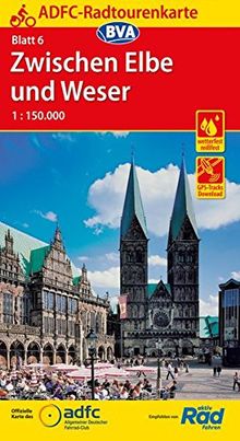 ADFC-Radtourenkarte 6 Zwischen Elbe und Weser 1:150.000, reiß- und wetterfest, GPS-Tracks Download (ADFC-Radtourenkarte 1:150000)