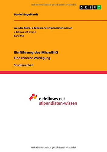 Einführung des MicroBilG: Eine kritische Würdigung