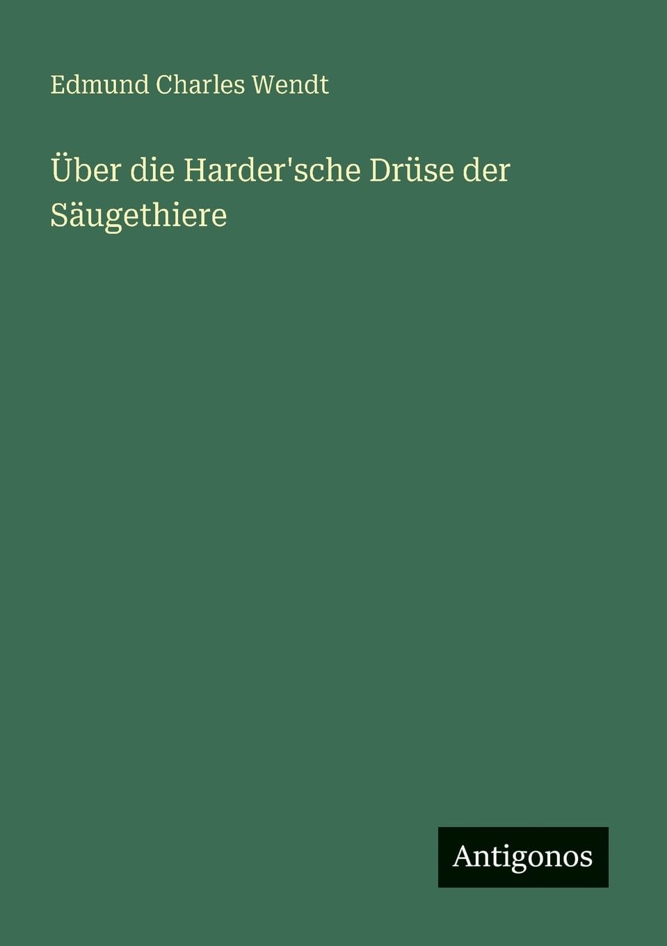 Über die Harder'sche Drüse der Säugethiere