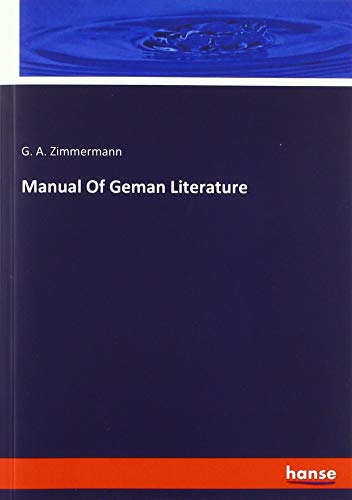 Manual Of Geman Literature