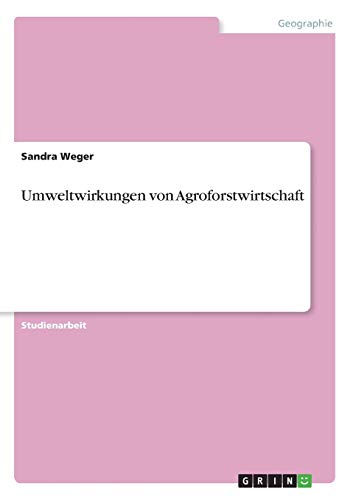 Umweltwirkungen von Agroforstwirtschaft