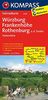 Würzburg - Frankenhöhe - Rothenburg o. d. Tauber - Hohenlohe: Fahrradkarte. GPS-genau. 1:70000 (KOMPASS-Fahrradkarten Deutschland, Band 3098)