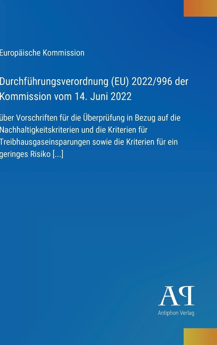 Durchführungsverordnung (EU) 2022/996 der Kommission vom 14. Juni 2022