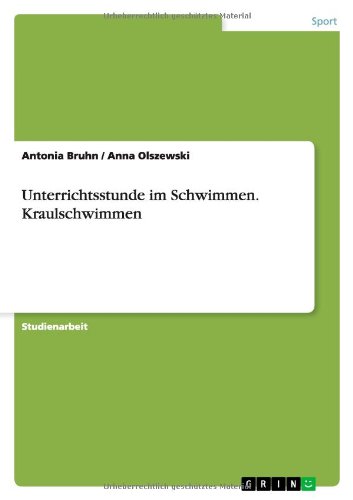 Unterrichtsstunde im Schwimmen. Kraulschwimmen