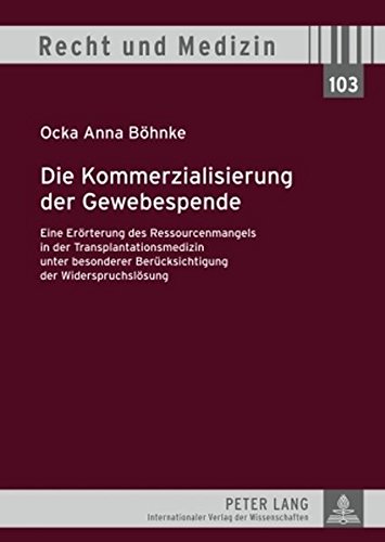 Die Kommerzialisierung der Gewebespende: Eine Erörterung des Ressourcenmangels in der Transplantationsmedizin unter besonderer Berücksichtigung der Widerspruchslösung (Recht & Medizin)