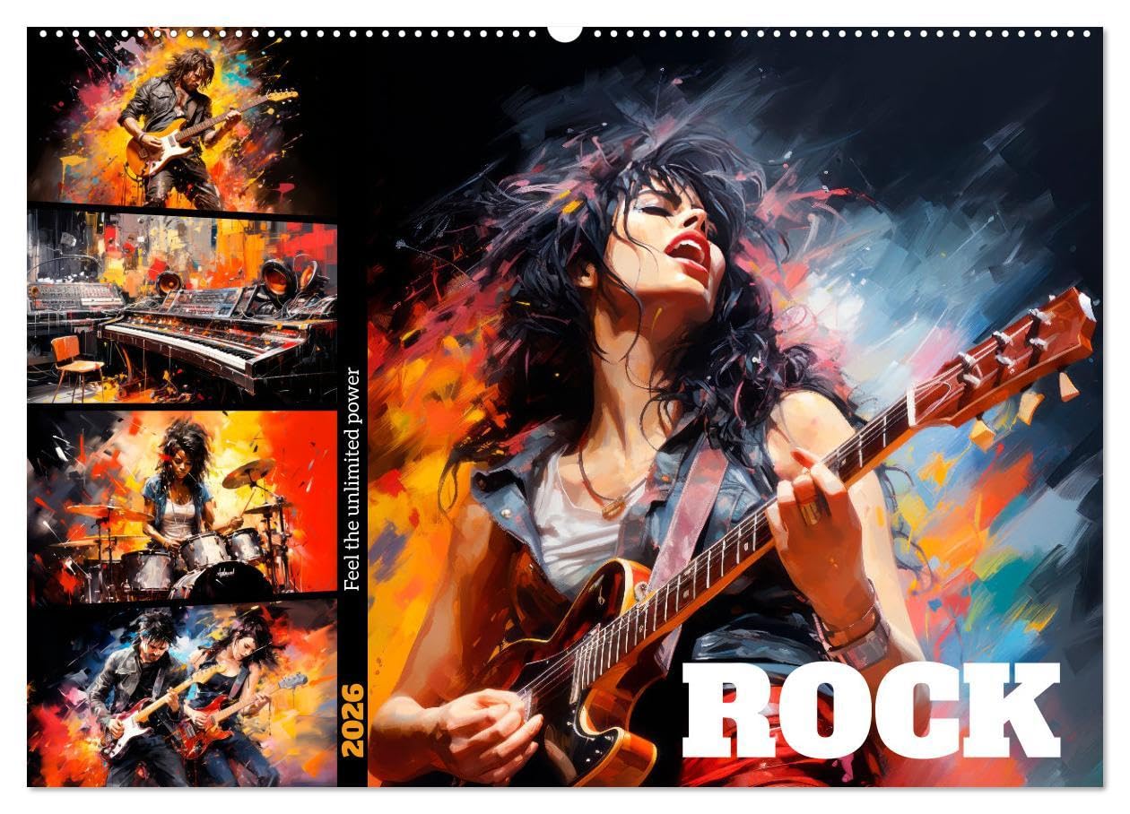 ROCK Feel the unlimited power (Wall Calendar 2026 DIN A2 landscape), CALVENDO 12 Month Wall Calendar: Not just music, but a lifestyle