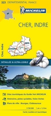 Carte Cher, Indre Michelin by Collectif Michelin | Book | condition good