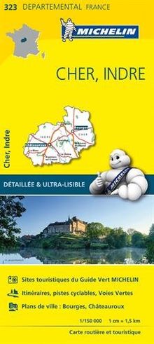 CHER / INDRE 11323 CARTE ' LOCAL ' ( France ) MICHELIN KAART