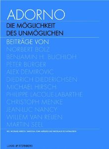 Adorno: Die Möglichkeit des Unmöglichen/The Possibility of the Impossible, Vol. 1