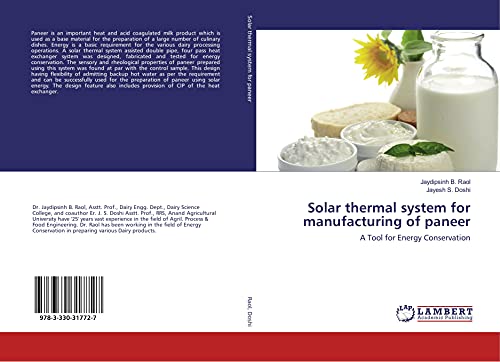 Solar thermal system for manufacturing of paneer: A Tool for Energy Conservation