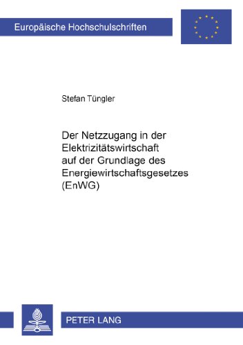 Der Netzzugang in der Elektrizitätswirtschaft auf der Grundlage des Energiewirtschaftsgesetzes (EnWG) (Europäische Hochschulschriften - Reihe II)