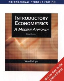 Introductory Econometrics. A Modern Approach De Wooldridge, Jeffrey M.