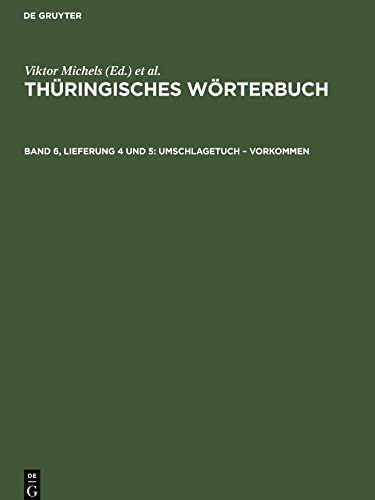 Thüringisches Wörterbuch, Band 6, Lieferung 4 und 5, Umschlagetuch ¿ vorkommen