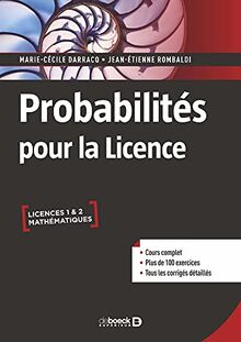 Probabilités pour la licence : licences 1 & 2 mathématiques