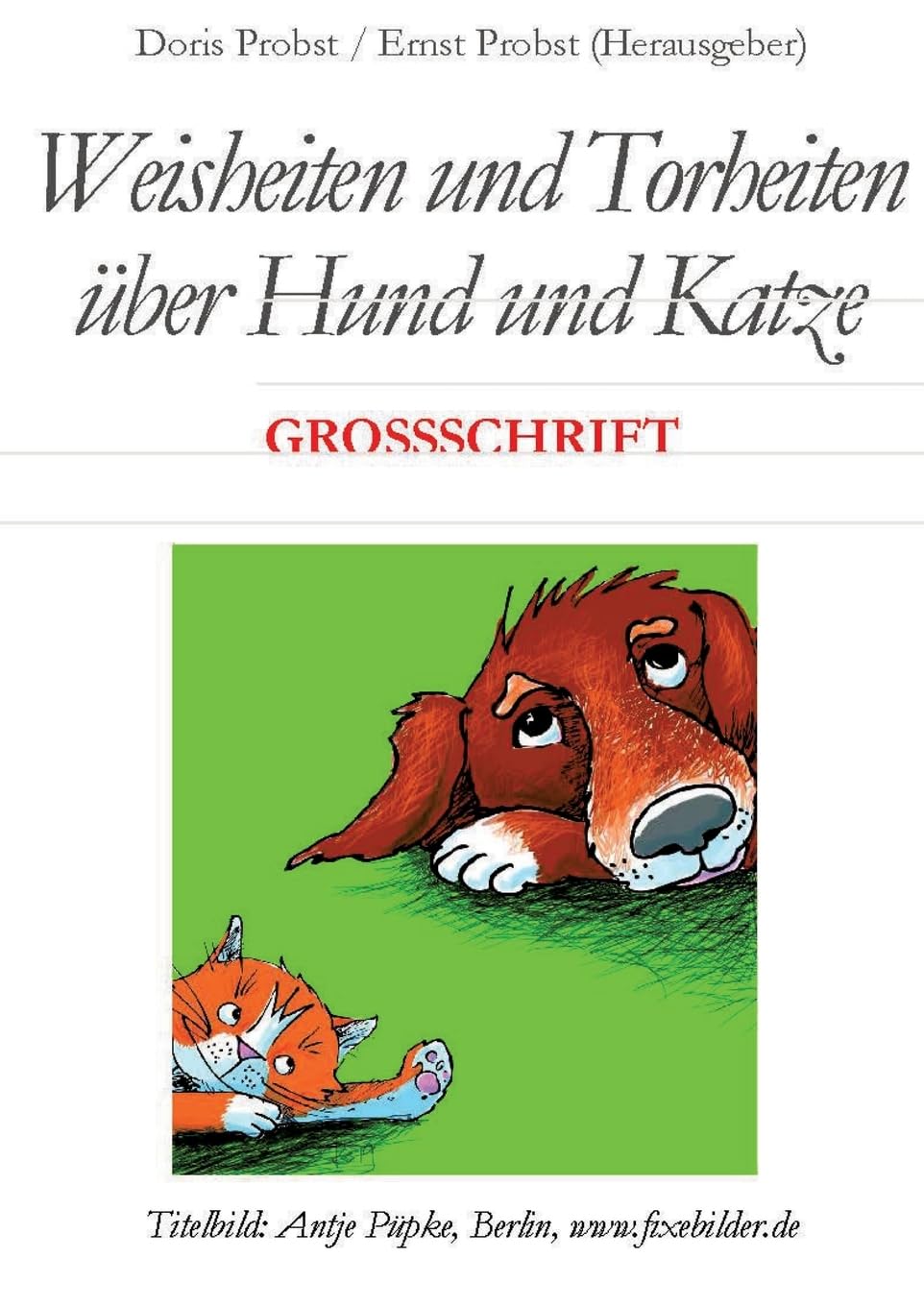 Weisheiten und Torheiten über Hund und Katze: Text in GROSSSCHRIFT
