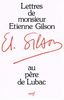 Lettres de M. Étienne Gilson adressées au P. Henri de Lubac...