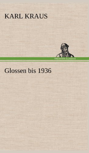 Glossen bis 1936